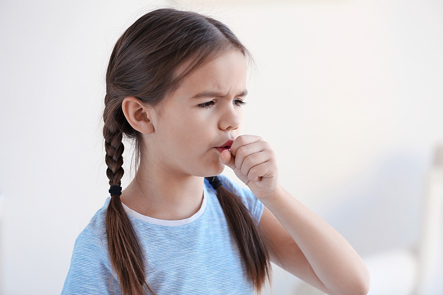 girl coughing