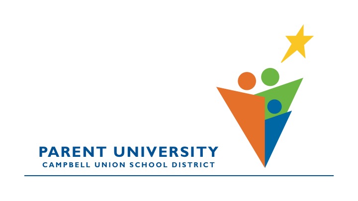 logo with text: Parent University Campbell U.S.D.