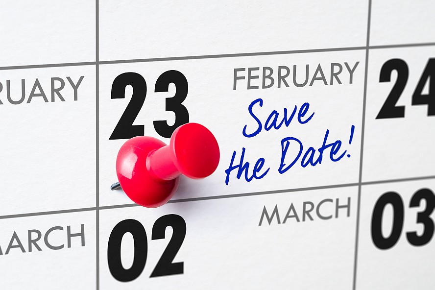 Calendar showing february 23rd