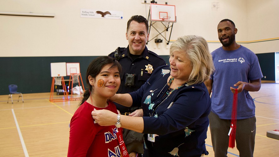 special olympics athlete receives award