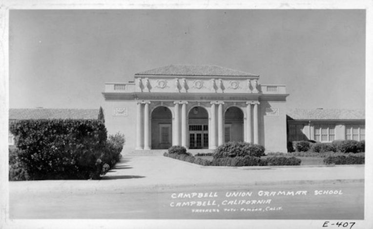 front of Campbell Grammar School